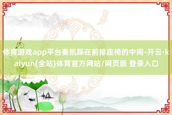 体育游戏app平台奏凯踩在前排座椅的中间-开云·kaiyun(全站)体育官方网站/网页版 登录入口