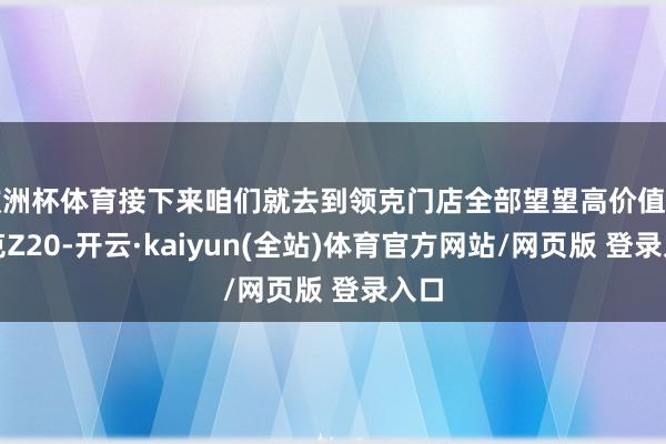 欧洲杯体育接下来咱们就去到领克门店全部望望高价值的领克Z20-开云·kaiyun(全站)体育官方网站/网页版 登录入口