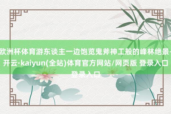 欧洲杯体育游东谈主一边饱览鬼斧神工般的峰林绝景-开云·kaiyun(全站)体育官方网站/网页版 登录入口