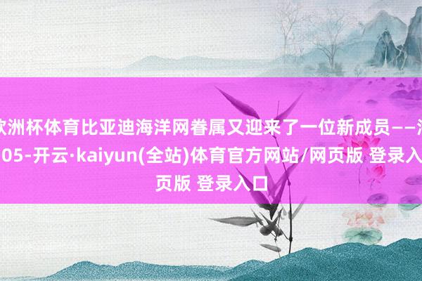 欧洲杯体育比亚迪海洋网眷属又迎来了一位新成员——海豹05-开云·kaiyun(全站)体育官方网站/网页版 登录入口