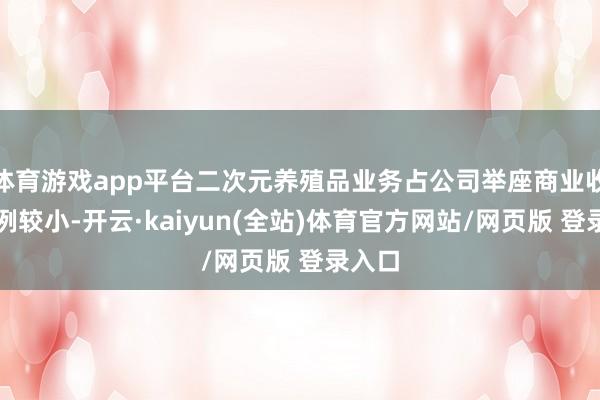 体育游戏app平台二次元养殖品业务占公司举座商业收入比例较小-开云·kaiyun(全站)体育官方网站/网页版 登录入口