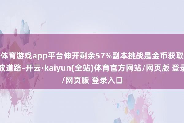 体育游戏app平台伸开剩余57%副本挑战是金币获取的高效道路-开云·kaiyun(全站)体育官方网站/网页版 登录入口