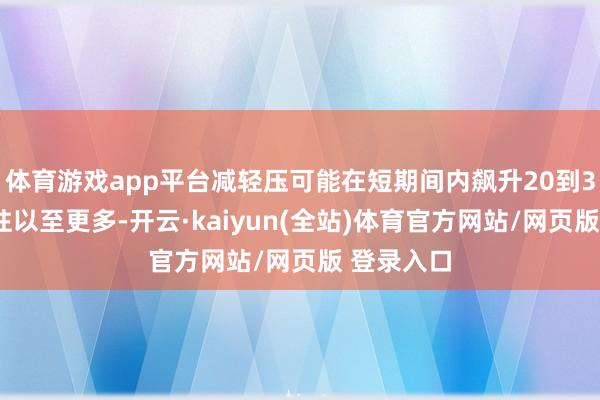 体育游戏app平台减轻压可能在短期间内飙升20到30毫米汞柱以至更多-开云·kaiyun(全站)体育官方网站/网页版 登录入口