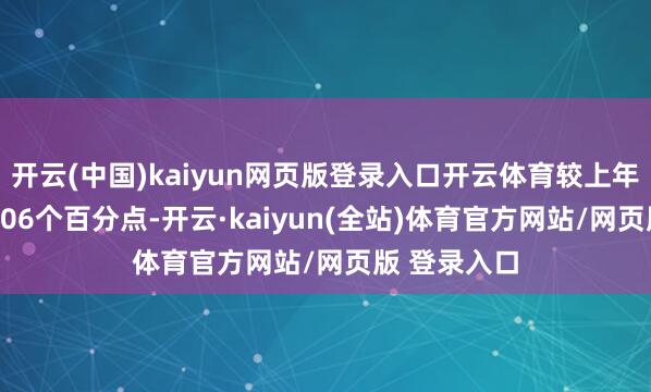 开云(中国)kaiyun网页版登录入口开云体育较上年同时下落0.06个百分点-开云·kaiyun(全站)体育官方网站/网页版 登录入口