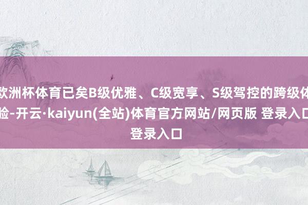 欧洲杯体育已矣B级优雅、C级宽享、S级驾控的跨级体验-开云·kaiyun(全站)体育官方网站/网页版 登录入口