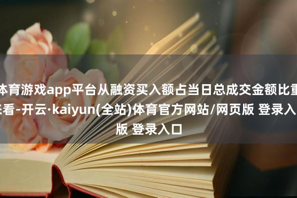 体育游戏app平台从融资买入额占当日总成交金额比重来看-开云·kaiyun(全站)体育官方网站/网页版 登录入口